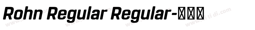 Rohn Regular Regular字体转换